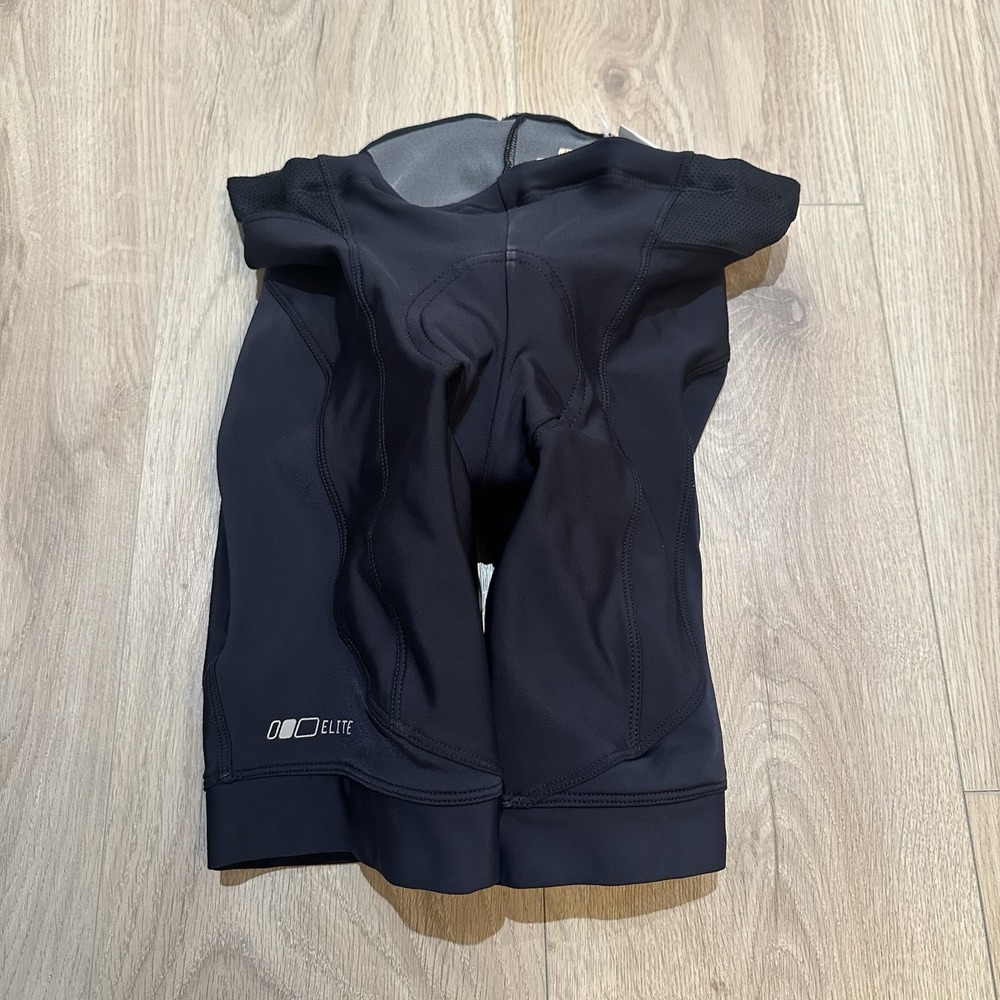Pearl Izumi Elite Collection Womens Sz S Padded Cycling Shorts Black 9" Inseam